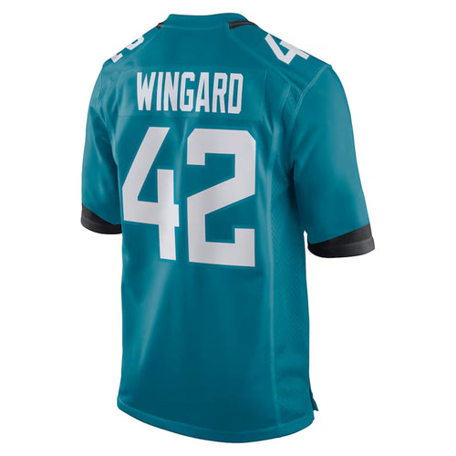 J.Jaguars #42 Andrew Wingard Player Teal Home Game Football Jerseys football jersey product view 1