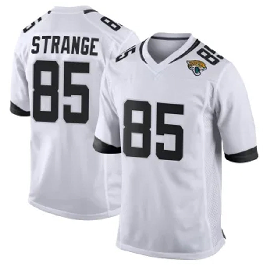 J.Jaguars #85 Brenton Strange Player White Home Game Football Jerseys football jersey product view 1