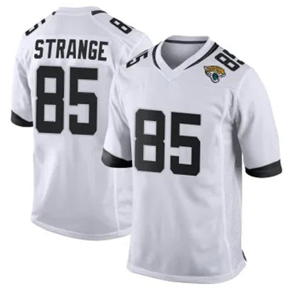 J.Jaguars #85 Brenton Strange Player White Home Game Football Jerseys football jersey product view 1