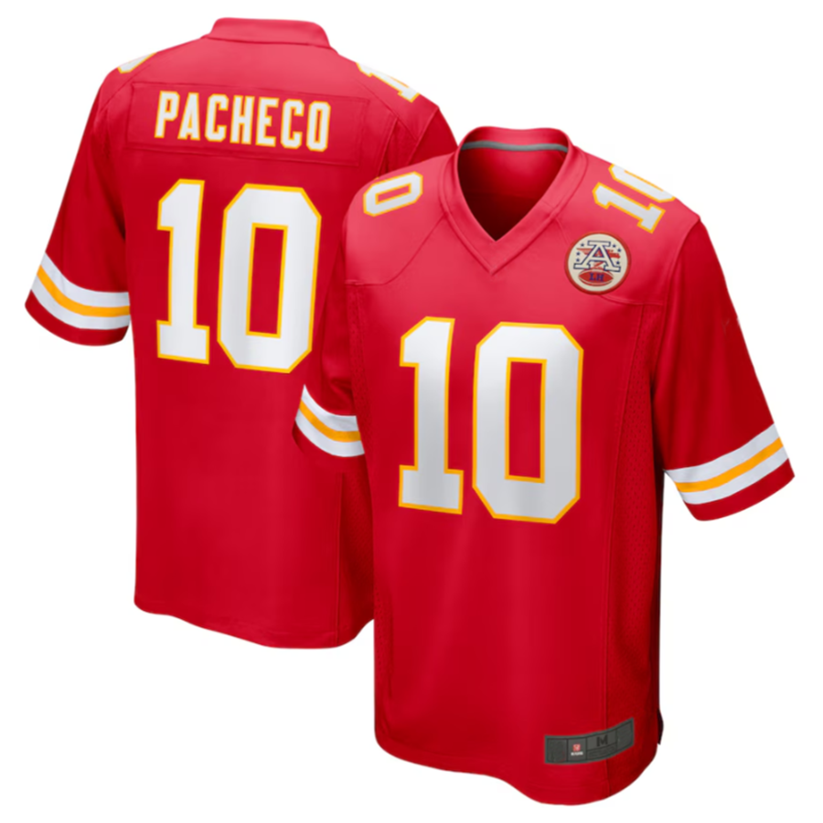 KC.Chiefs #10 Isiah Pacheco Player Red Home Game Football Jerseys football jersey product view 2