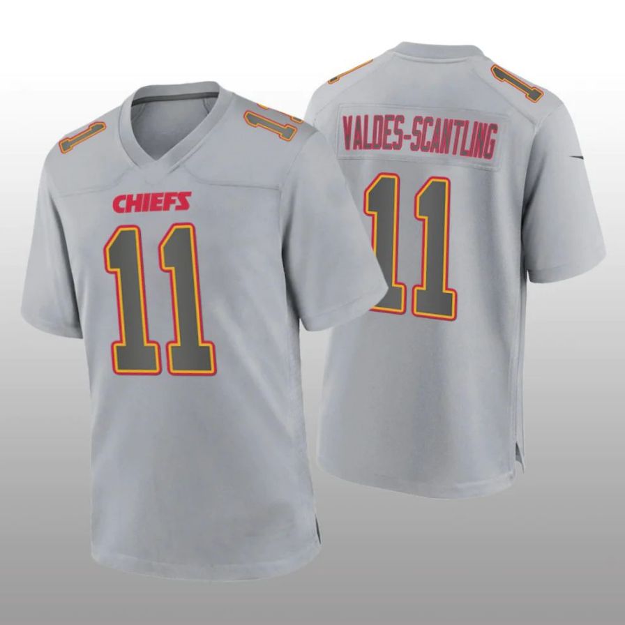 KC.Chiefs #11 Marquez Valdes-Scantling Gray Atmosphere Player Game Jersey Stitched American Football Jerseys football jersey product view 1