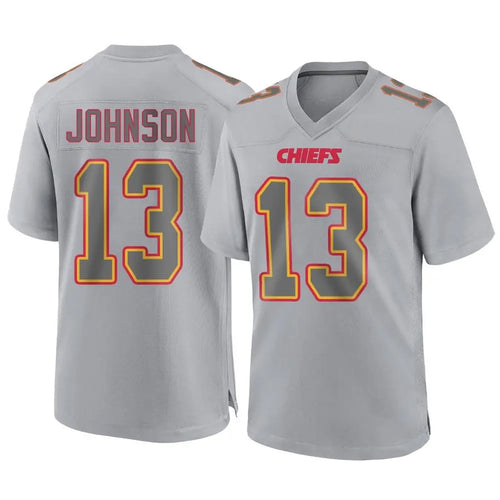 KC.Chiefs #13 Nazeeh Johnson Player Gray Fashion Game Football Jerseys football jersey product view 1