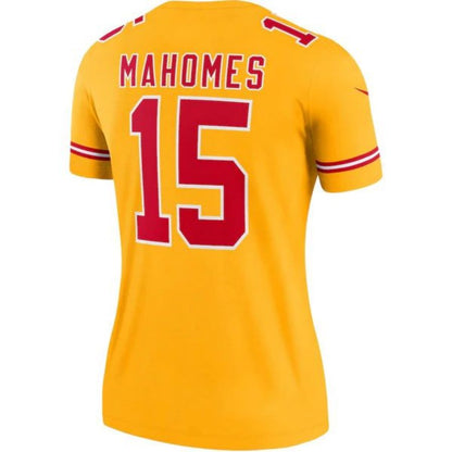 KC.Chiefs #15 Patrick Mahomes Gold Inverted Legend Jersey Stitched American Football Jerseys football jersey product view 1