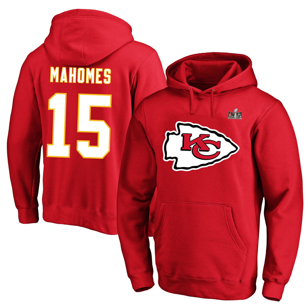 KC.Chiefs #15 Patrick Mahomes Player Red Pullover Hoodies Football Jerseys football jersey product view 1