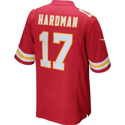 KC.Chiefs #17 Mecole Hardman Player Red Home Game Stitched Football Jerseys football jersey product view 1