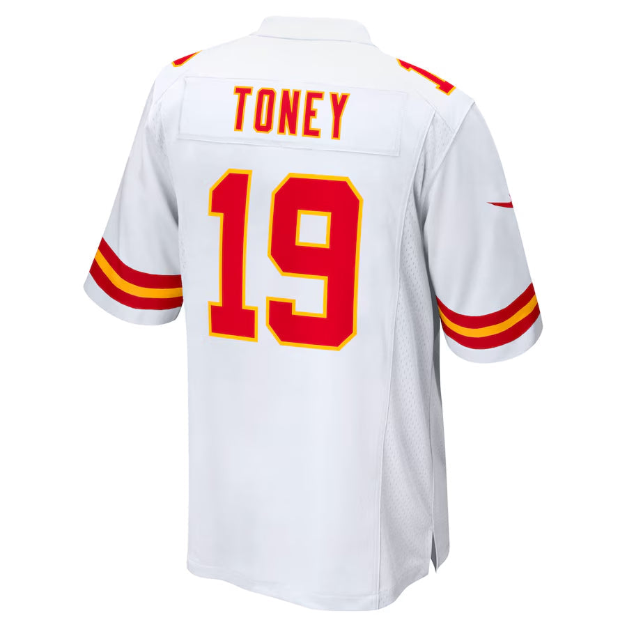 KC.Chiefs #19 Kadarius Toney Player White Home Game Football Jerseys football jersey product view 1