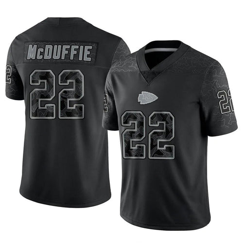 KC.Chiefs #22 Trent McDuffie Player Black RFLCTV Limited Football Jerseys football jersey product view 1