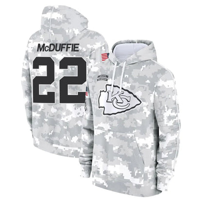 KC.Chiefs #22 Trent McDuffie Player Salute to Service Hoodies Football Jerseys football jersey product view 1
