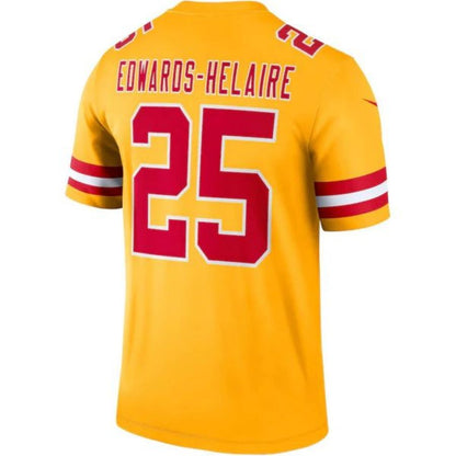 KC.Chiefs #25 Clyde Edwards-Helaire Player Gold Inverted Legend Stitched Football Jerseys football jersey product view 1