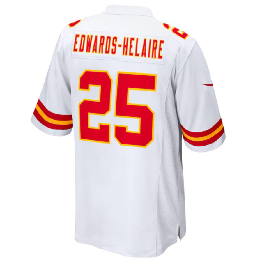 KC.Chiefs #25 Clyde Edwards-Helaire Player White Home Game Football Jerseys football jersey product view 1