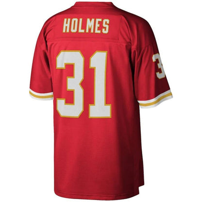 KC.Chiefs #31 Priest Holmes Mitchell & Ness Red 2002 Legacy Replica Player Jersey Stitched American Football Jerseys football jersey product view 1
