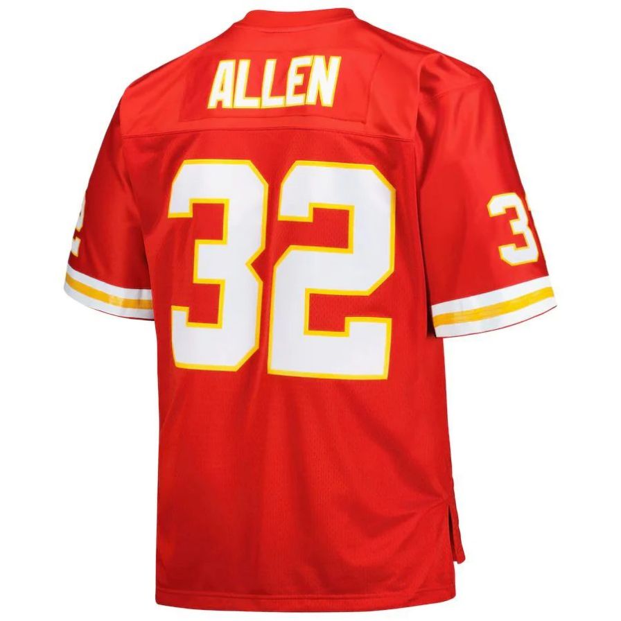 KC.Chiefs #32 Marcus Allen Mitchell & Ness Red Big & Tall 1994 Retired Player Replica Jersey Stitched American Football Jerseys football jersey product view 1