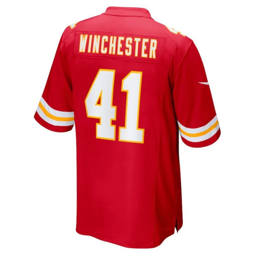 KC.Chiefs #41 James Winchester Red Player Game Jersey Stitched American Football Jerseys football jersey product view 1