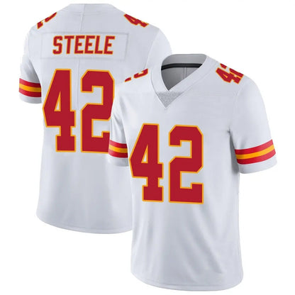 KC.Chiefs #42 Carson Steele Player White Vapor Limited Stitched Football Jerseys football jersey product view 1