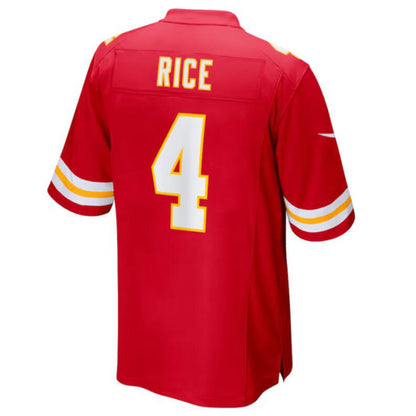 KC.Chiefs #4 Rashee Rice Player Red Home Game Stitched Football Jerseys football jersey product view 1