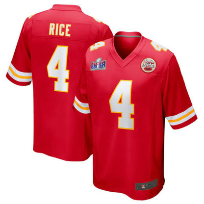 KC.Chiefs #4 Rashee Rice Player Red Home Game Stitched Football Jerseys football jersey product view 2