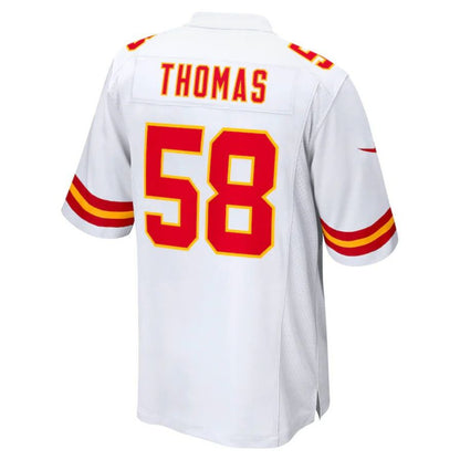 KC.Chiefs #58 Derrick Thomas White Retired Player Game Jersey Stitched American Football Jerseys. football jersey product view 1