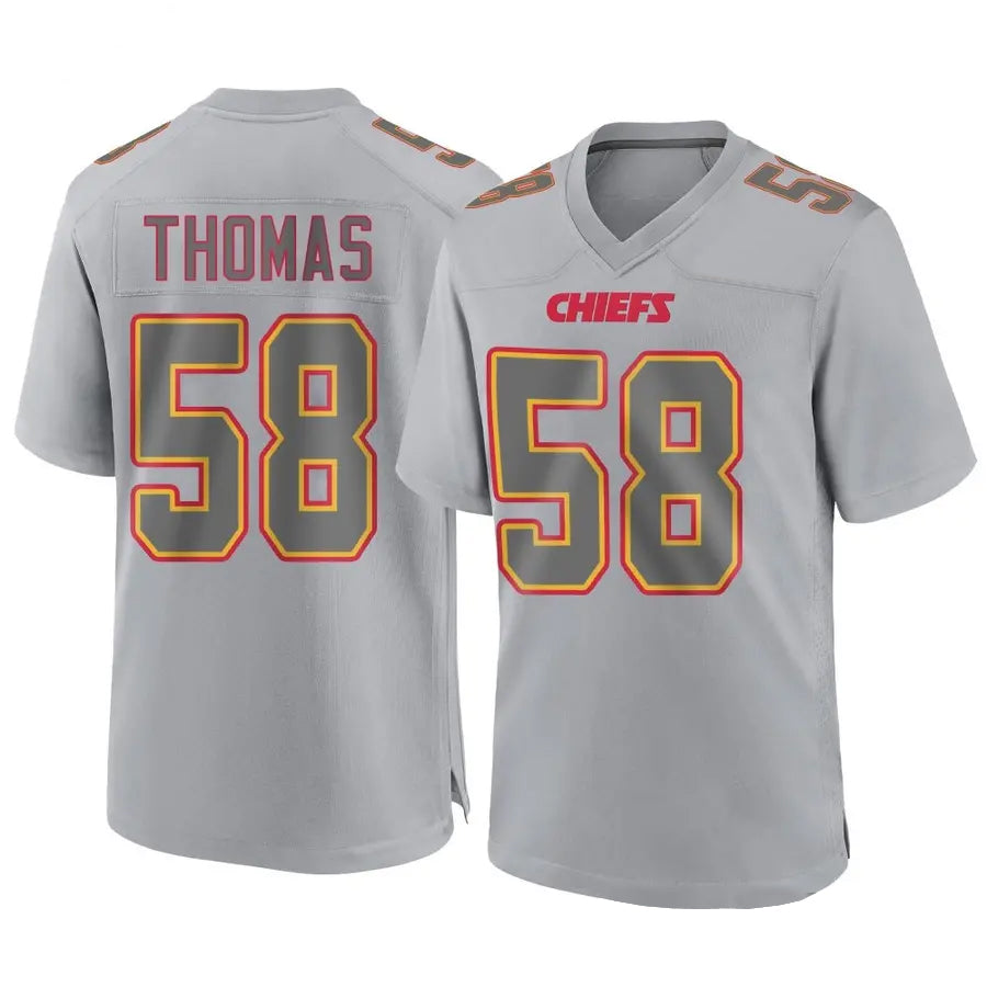 KC.Chiefs #58 Derrick Thomas Player Gray Fashion Game Football Jerseys football jersey product view 1