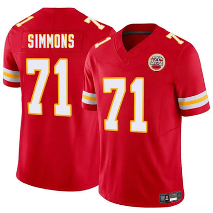 KC.Chiefs #71 Josh Simmons Player Red Vapor F.U.S.E. Limited Stitched Football Jerseys football jersey product view 1