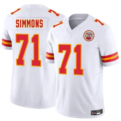 KC.Chiefs #71 Josh Simmons Player White Vapor F.U.S.E. Limited Stitched Football Jerseys football jersey product view 1