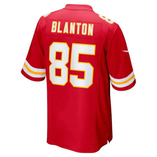 KC.Chiefs #85 Kendall Blanton Red Game Player Jersey Stitched American Football Jerseys football jersey product view 1