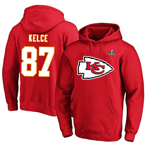 KC.Chiefs #87 Travis Kelce Player Red Pullover Hoodies Football Jerseys football jersey product view 1