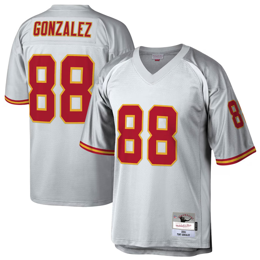 KC.Chiefs #88 Tony Gonzalez Player Mitchell & Ness Platinum Legacy Football Jerseys football jersey product view 1