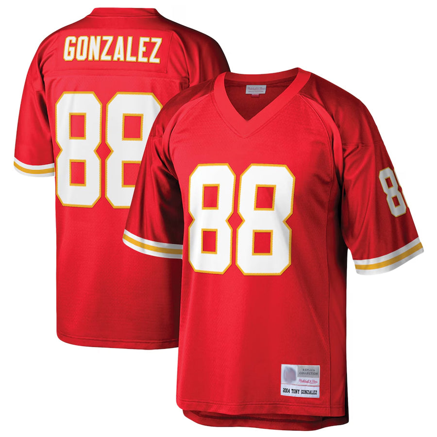 KC.Chiefs #88 Tony Gonzalez Player Mitchell & Ness Red Legacy Football Jerseys football jersey product view 1