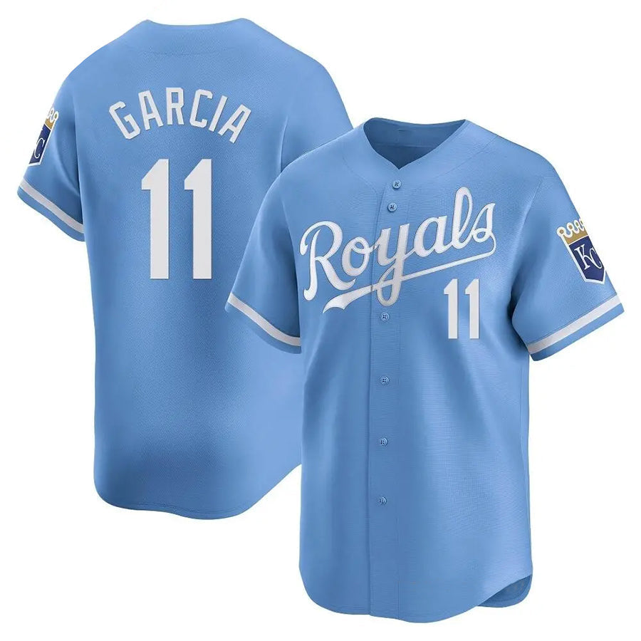 KC.Royals #11 Maikel Garcia Player Light Blue Home Limited Baseball Jerseys baseball jersey product view 1