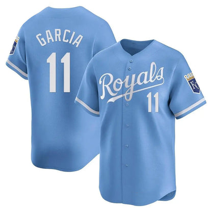 KC.Royals #11 Maikel Garcia Player Light Blue Home Limited Baseball Jerseys baseball jersey product view 1