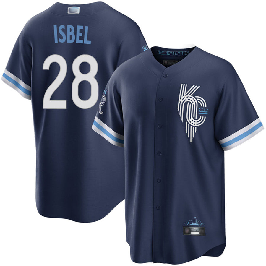 KC.Royals #28 Kyle Isbel Player City Connect Replica Baseball Jerseys baseball jersey product view 1