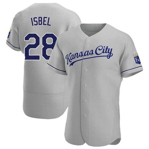 KC.Royals #28 Kyle Isbel Player Gray Home Limited Elite Baseball Jerseys baseball jersey product view 1