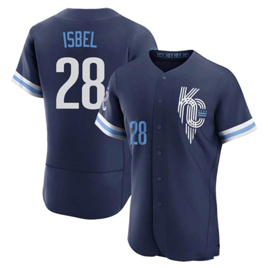 KC.Royals #28 Kyle Isbel Player Royal Home Limited Elite Baseball Jerseys baseball jersey product view 1