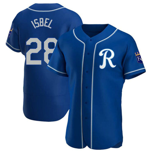 KC.Royals #28 Kyle Isbel Player Navy Home Limited Elite Baseball Jerseys baseball jersey product view 1
