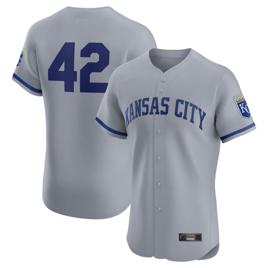 KC.Royals #42 Player White Home Replica Baseball Jerseys baseball jersey product view 1