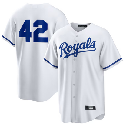 KC.Royals #42 Player Gray Road Elite Baseball Jerseys baseball jersey product view 1