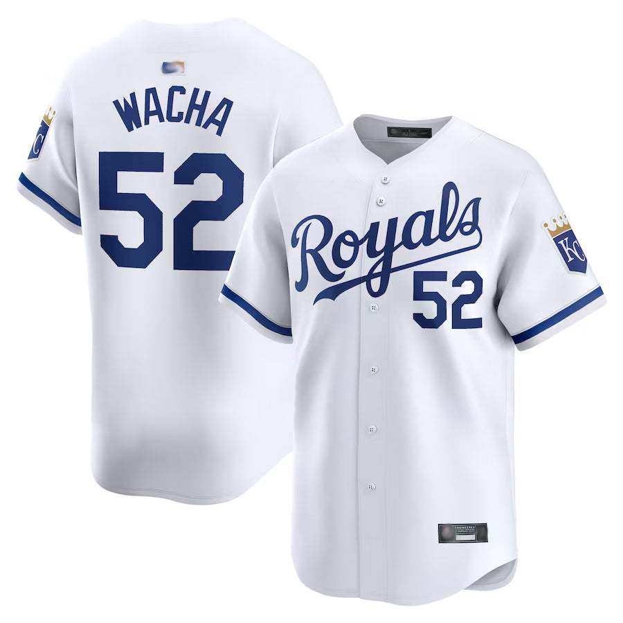 KC.Royals #52 Michael Wacha Player White Home Limited Baseball Jerseys baseball jersey product view 1