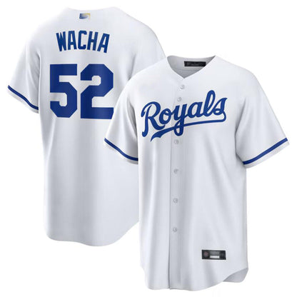 KC.Royals #52 Michael Wacha Player White Home Replica Baseball Jerseys baseball jersey product view 1
