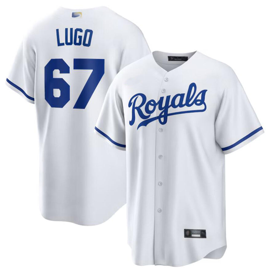 KC.Royals #67 Seth Lugo Player White Home Replica Baseball Jerseys baseball jersey product view 1