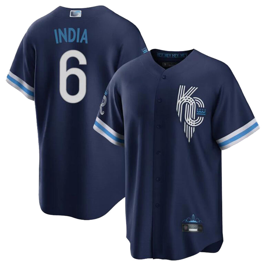 KC.Royals #6 Jonathan India Player Gray Home Replica Baseball Jerseys baseball jersey product view 1