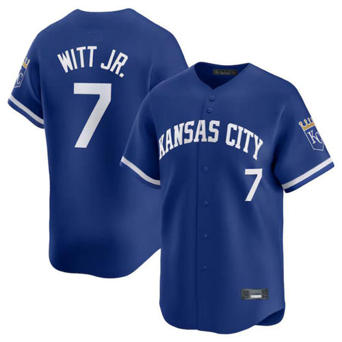 KC.Royals #7 Bobby Witt Jr. Royal Player Limited American Stitched Baseball Jerseys baseball jersey product view 1