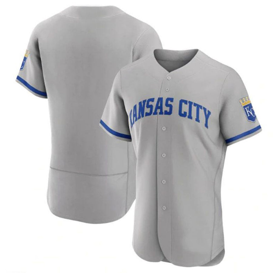 KC.Royals Blank Player Gray Elite Baseball Jerseys baseball jersey product view 1