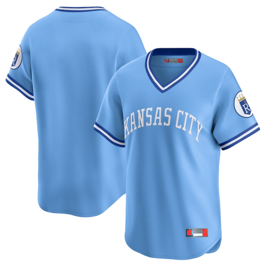 KC.Royals Blank Player Light Blue Cooperstown Collection Limited Baseball Jerseys baseball jersey product view 1
