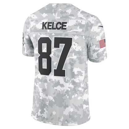 KC.Chiefs #87 Travis Kelce Arctic Camo 2024 Salute to Service Limited Stitched American Football Jerseys football jersey product view 1