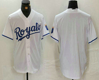 KC.Royals Blank Player White Cool Base Stitched Baseball Jerseys baseball jersey product view 1