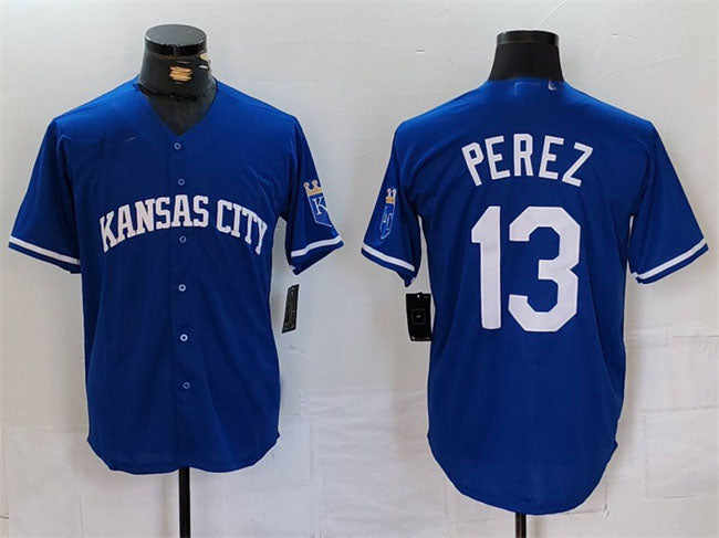 KC.Royals #13 Salvador Perez Royal Player Game Jersey Stitched Baseball Jerseys baseball jersey product view 1