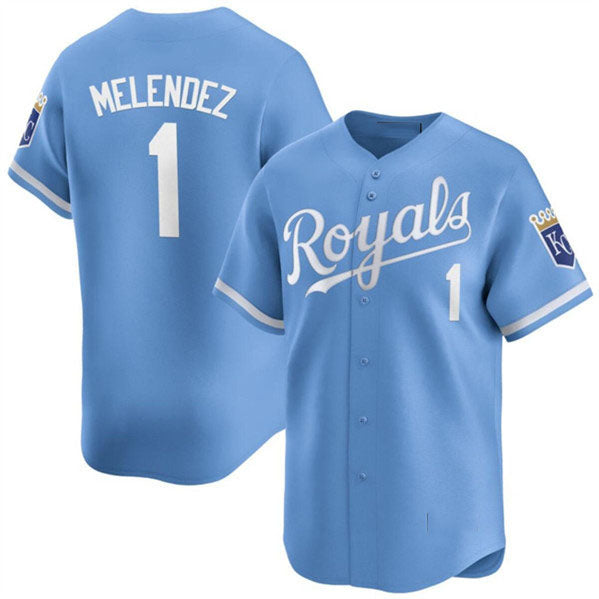 KC.Royals #1 MJ Melendez Player Light Blue Alternate Limited Stitched Baseball Jerseys baseball jersey product view 1