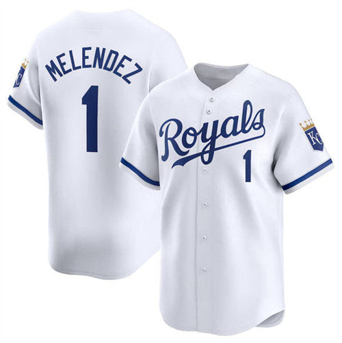 KC.Royals #1 MJ Melendez Player White Limited Stitched Baseball Jerseys baseball jersey product view 1