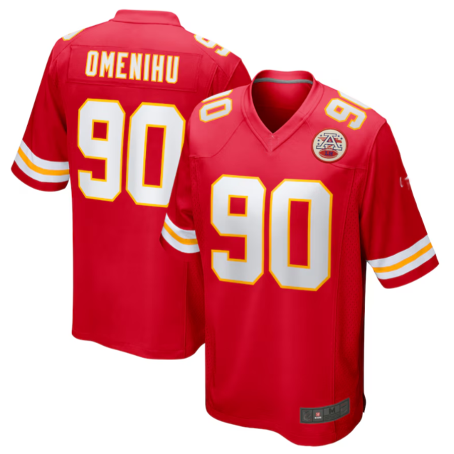 KC.Chiefs #90 Charles Omenihu Red Game Player Jersey Football Jerseys football jersey product view 2
