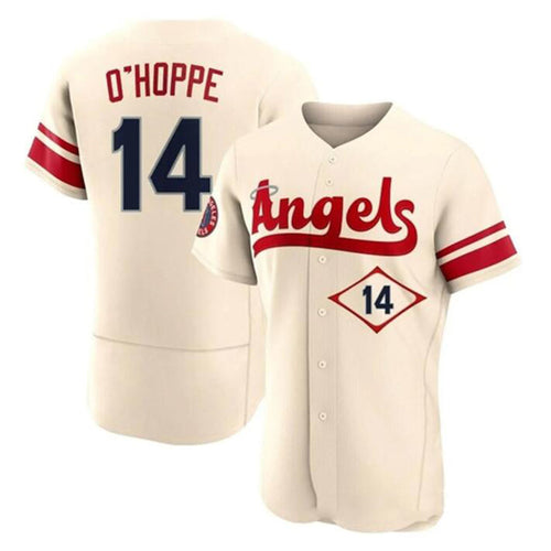 LA.Angels #14 Logan O'Hoppe Player Cream City Connect Limited Elite Baseball Jerseys baseball jersey product view 1
